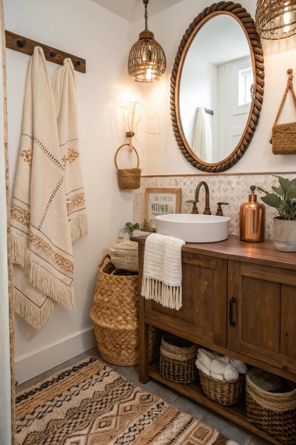 Personalize your space with rustic decor.