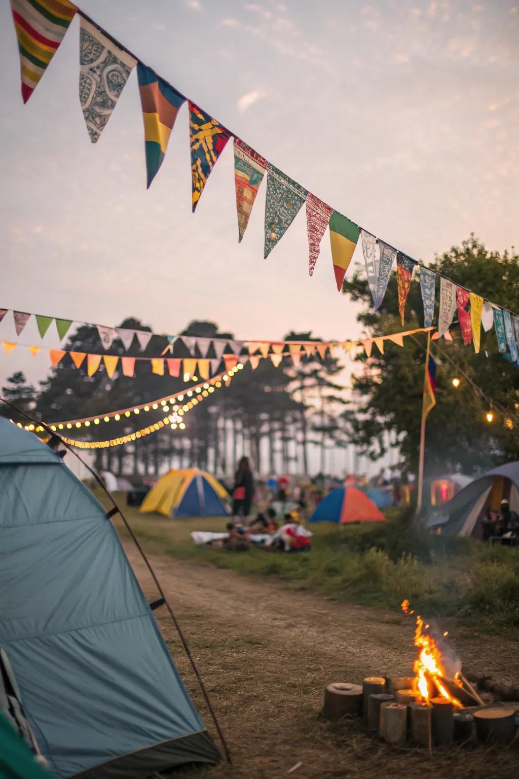 Flags and banners bring festivity and color to your campsite.