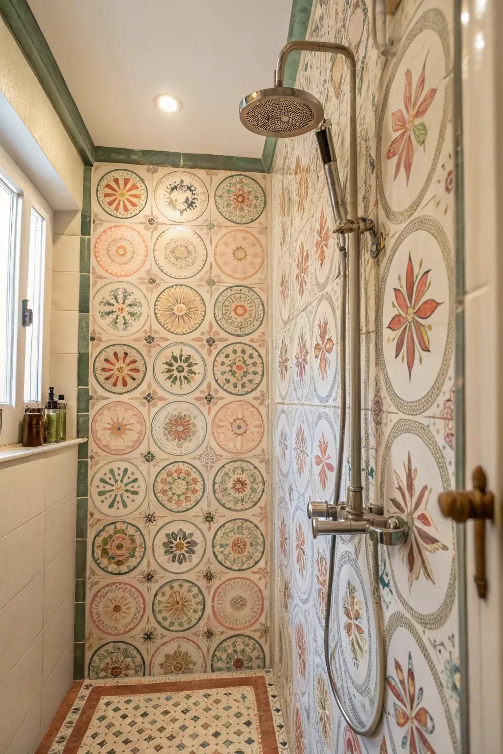 Add timeless character to your shower with old-fashioned designs.