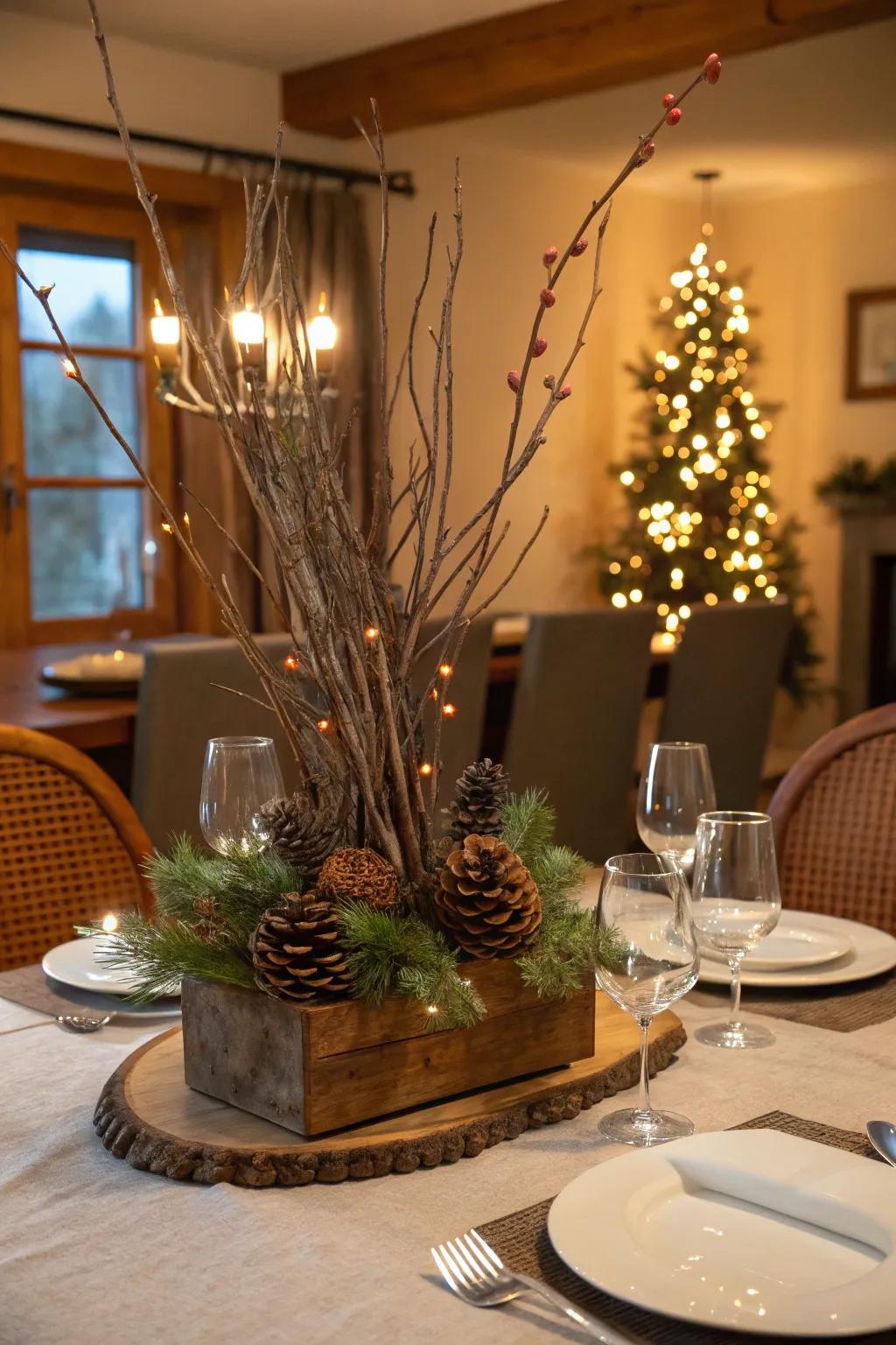 Natural elements deliver a rustic charm.