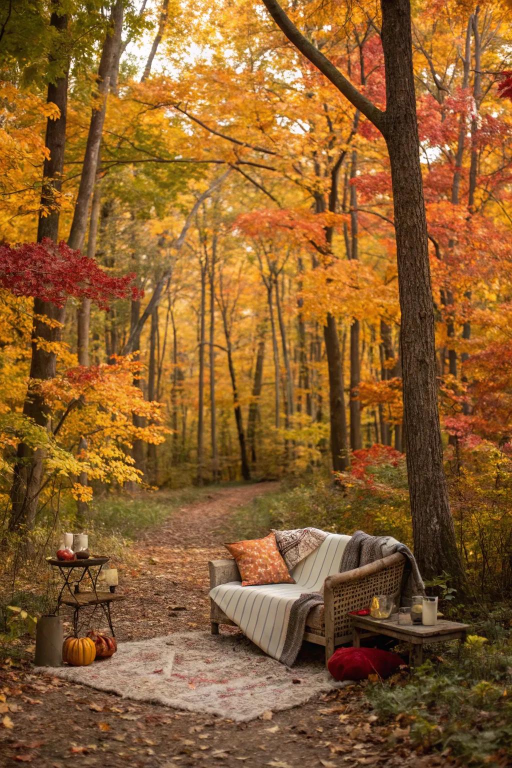 Natural backgrounds fashion a captivating venture.