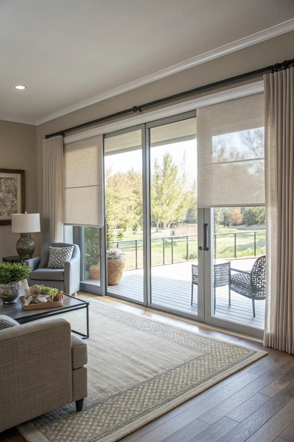 Panel track screens deliver smooth and functional coverage.