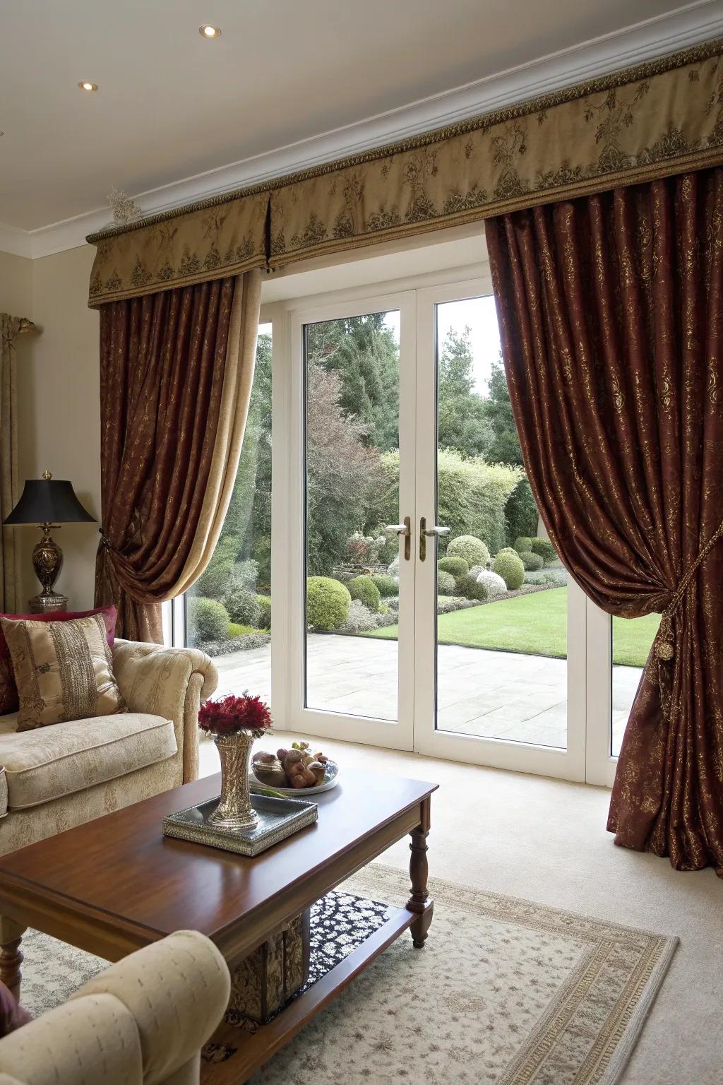 Elevate your space with luxurious fabric curtains.