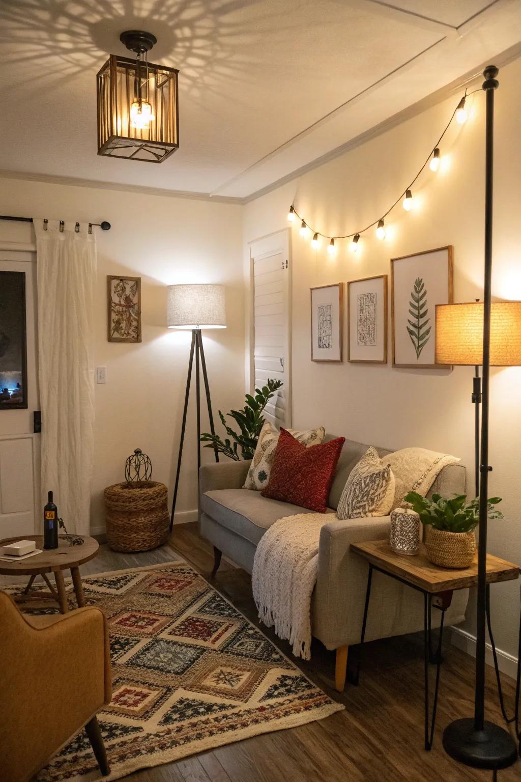 Layered illumination can enhance mood and functionality in smaller areas.