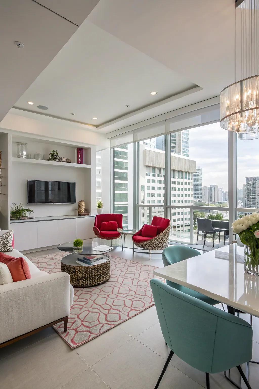 Contemporary themes keep condos fashionable.