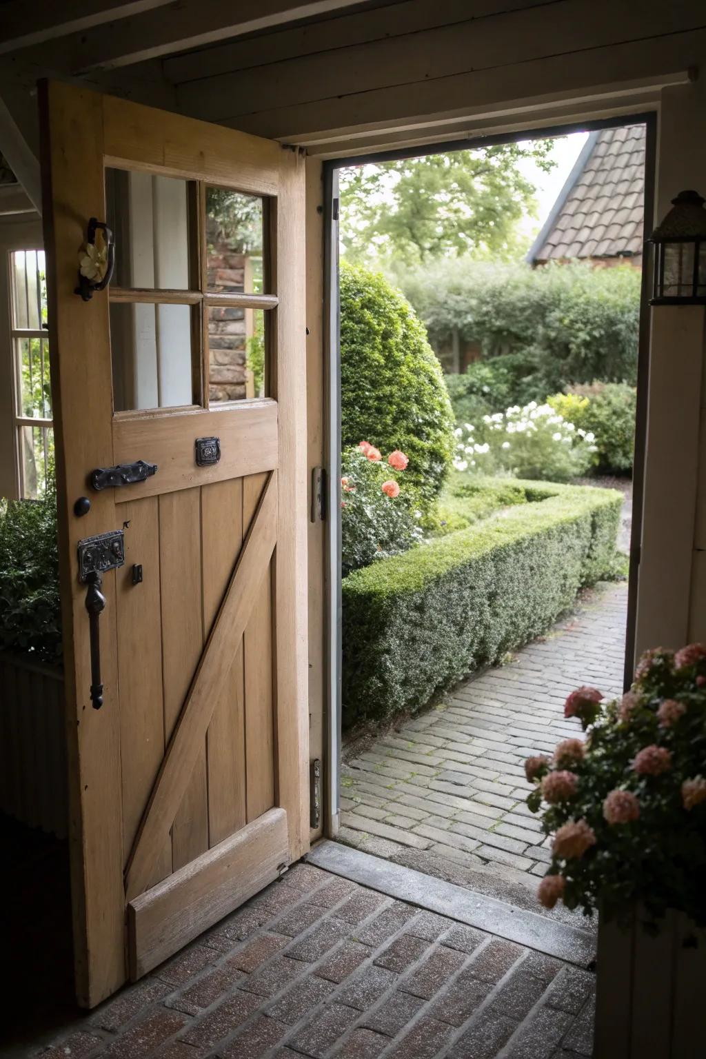 A split door combines charm with practicality.