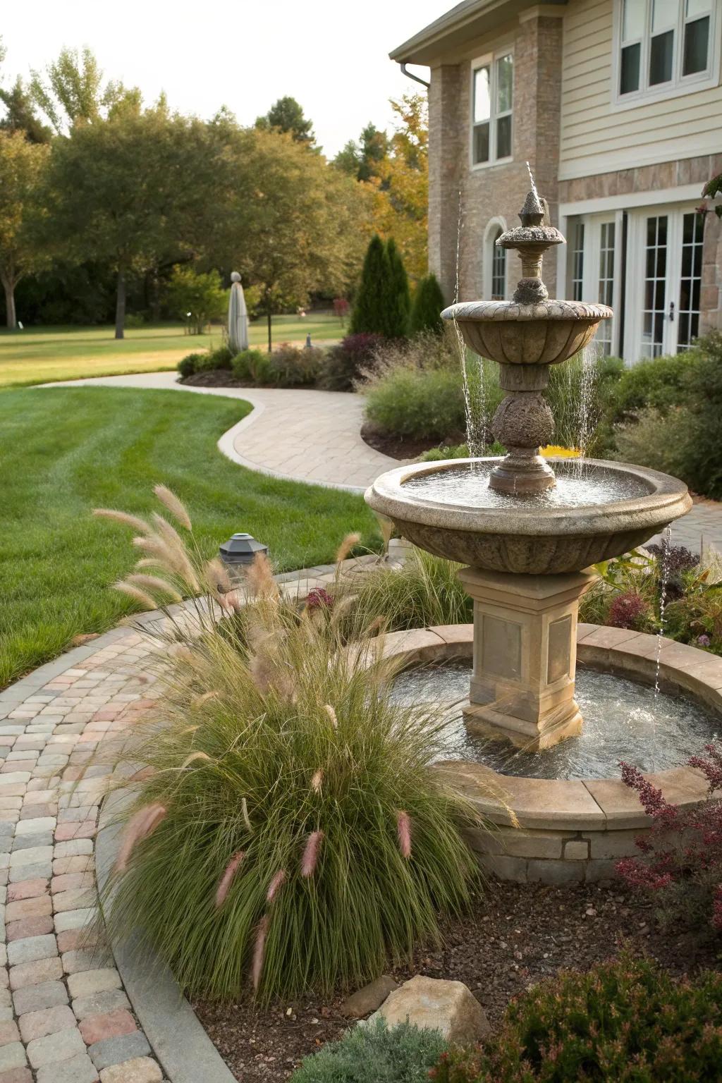 Pillar fountains deliver vertical elegance.