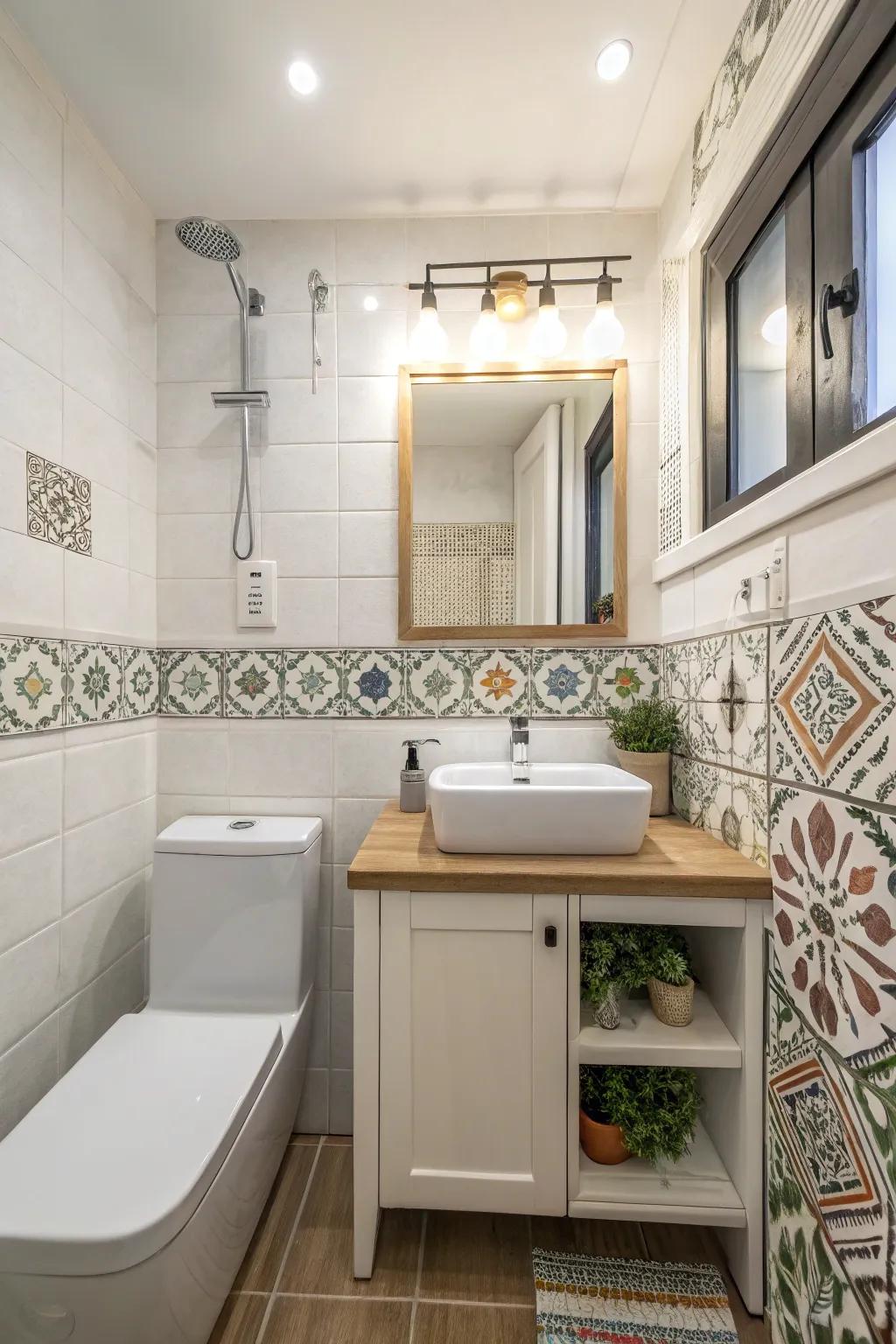 Decorative tiles add appeal and individuality.
