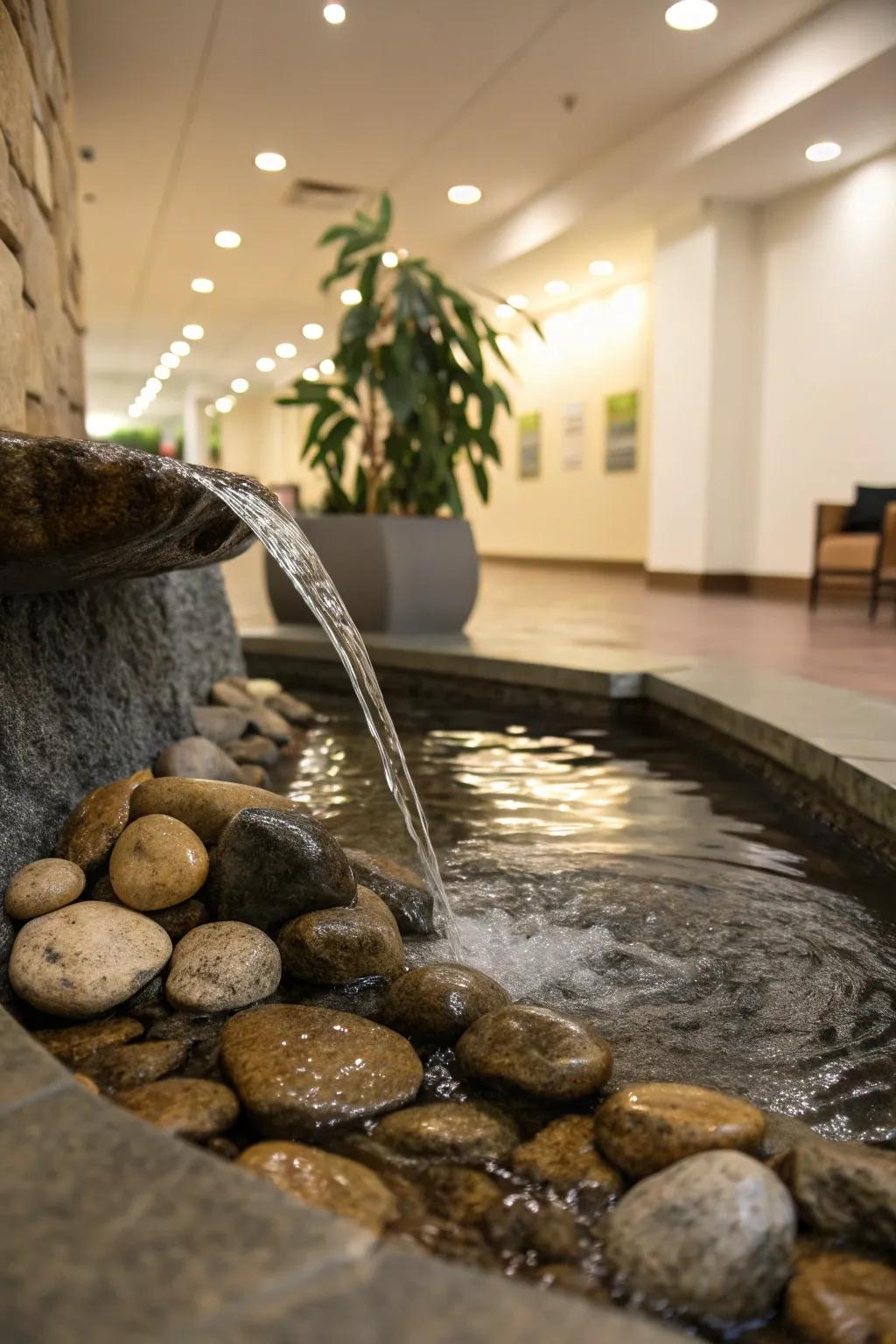 Amplify relaxation using the soothing sounds of a water feature.