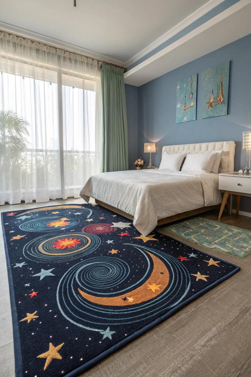 A cosmic rug that brings the universe right to your feet.