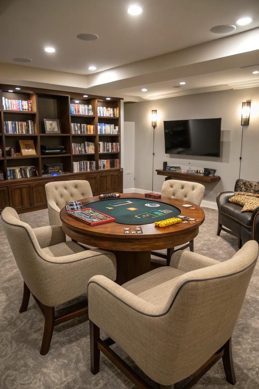 A game room provides endless fun and entertainment.