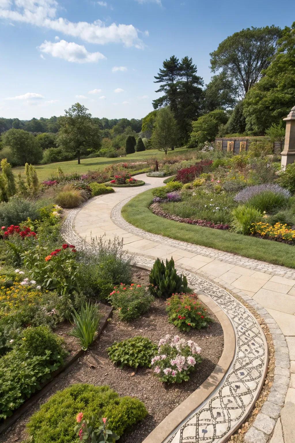 Graphic layouts inspire creative garden planning.
