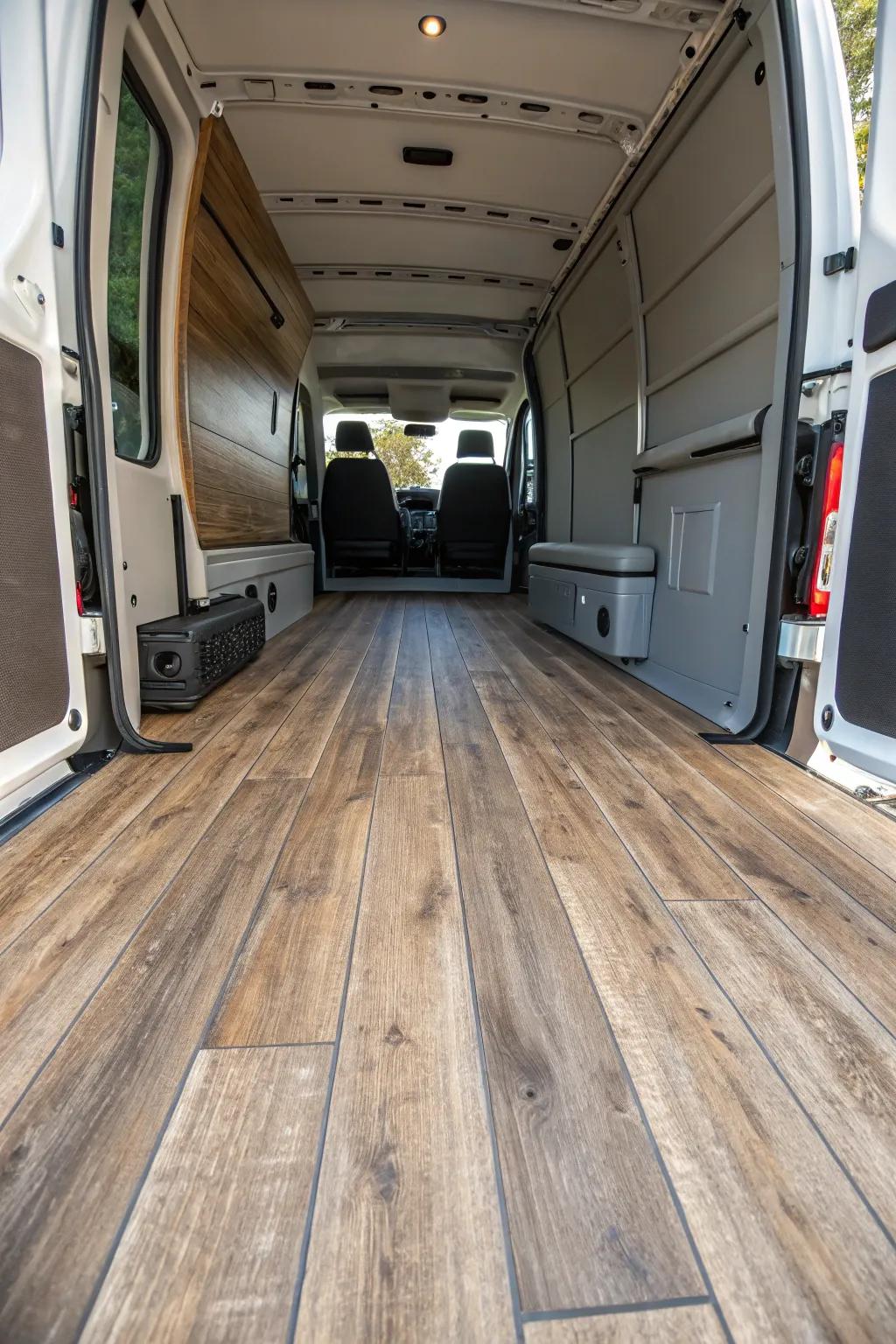 Durable flooring simplifies cleaning.