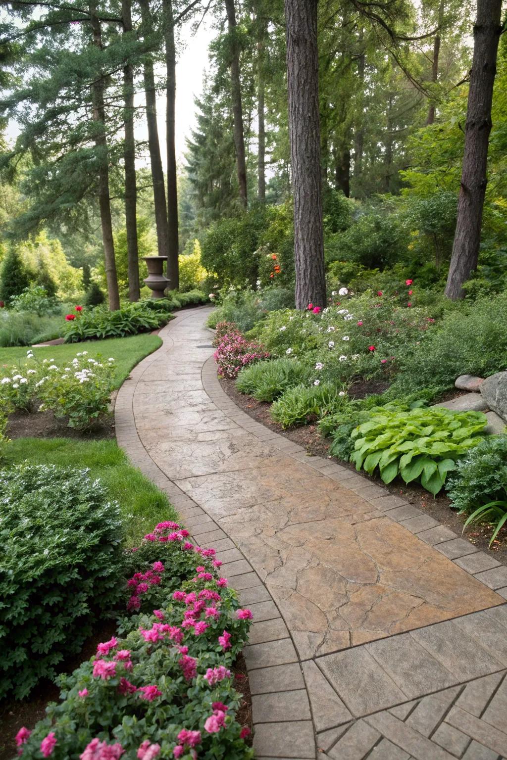 Create harmony by integrating your path with your garden.