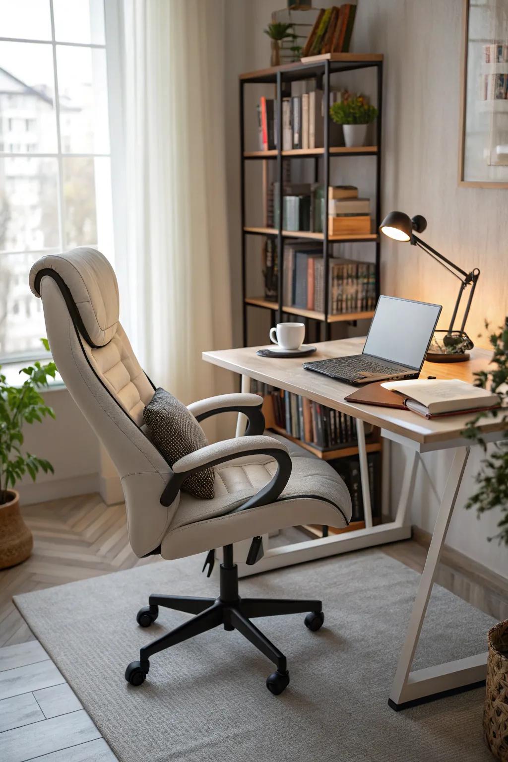 Ergonomic seating ensures comfort and enhances productivity.