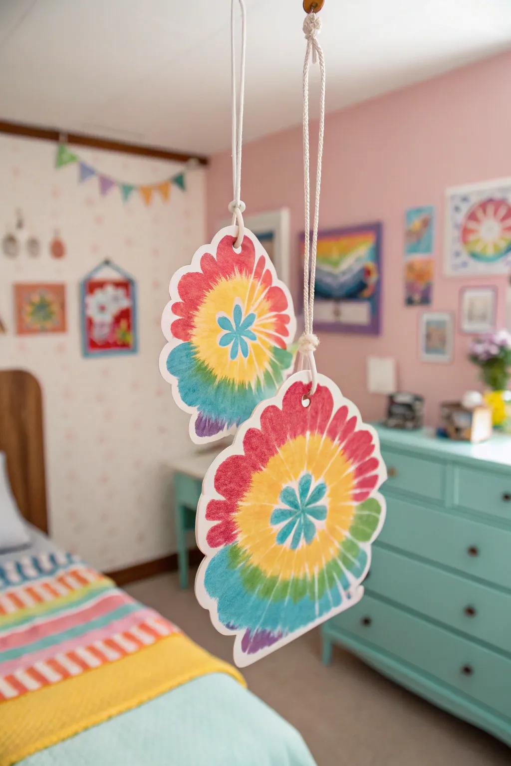 Add a retro twist with tie-dye air fresheners.