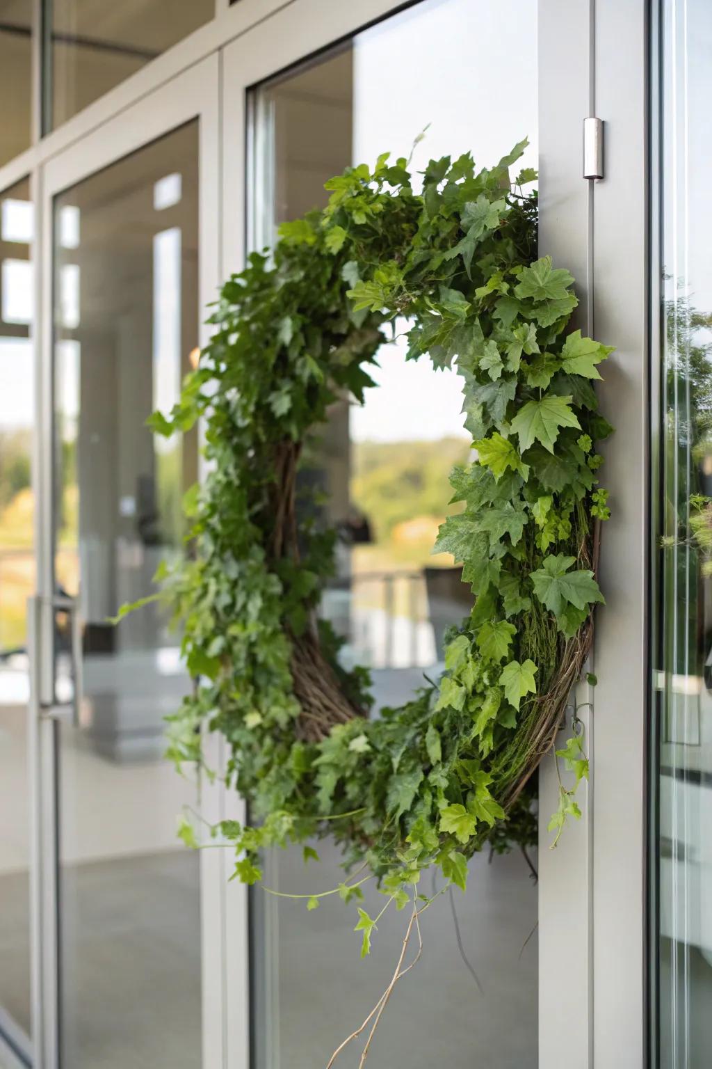 Embrace simplicity with a verdure-only wreath.