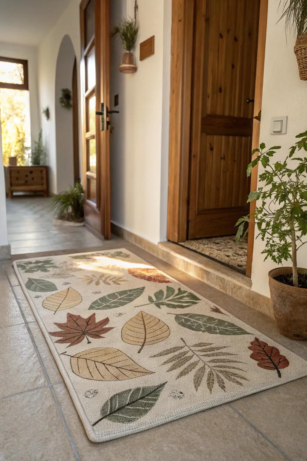Invoke tranquility using nature-inspired tile designs.