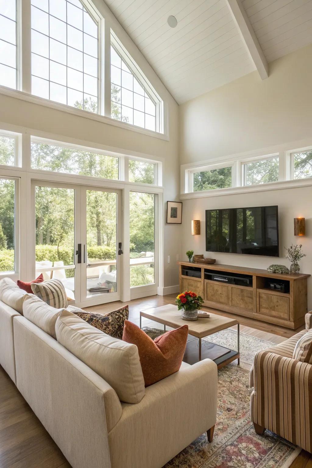 Adaptable TV areas improve both appearance and utility.