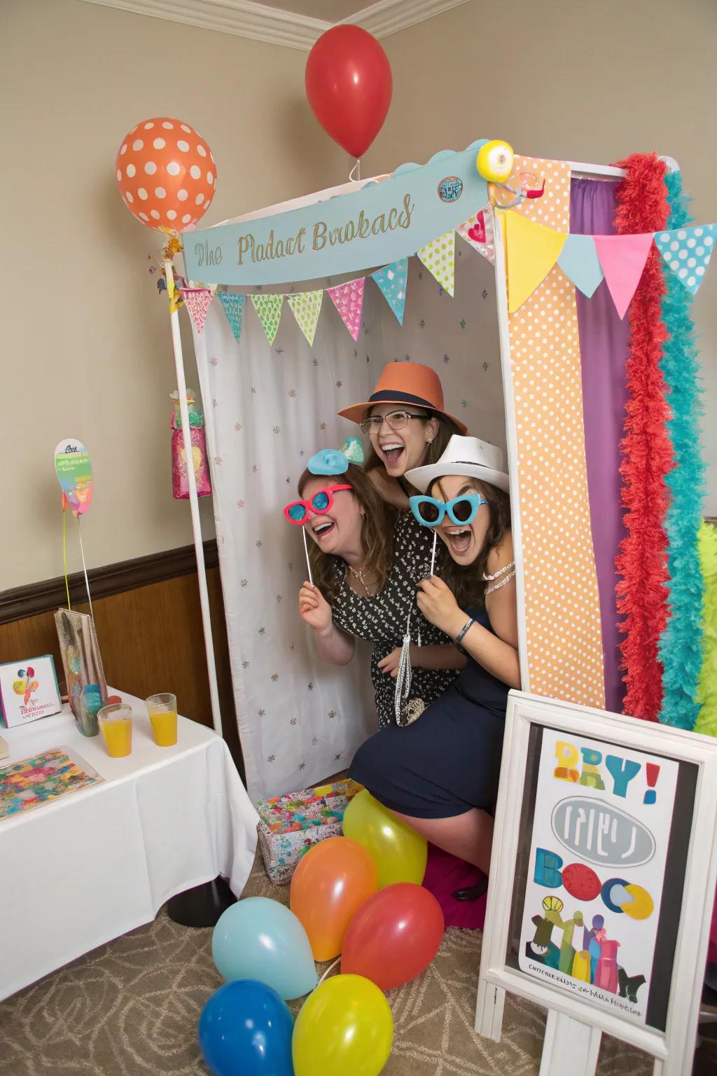 A playful DIY photo corner setup perfect for capturing memories.