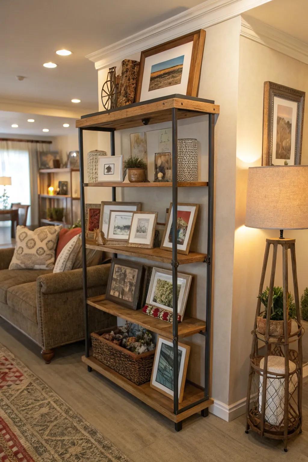 Gallery ledges for lively displays.