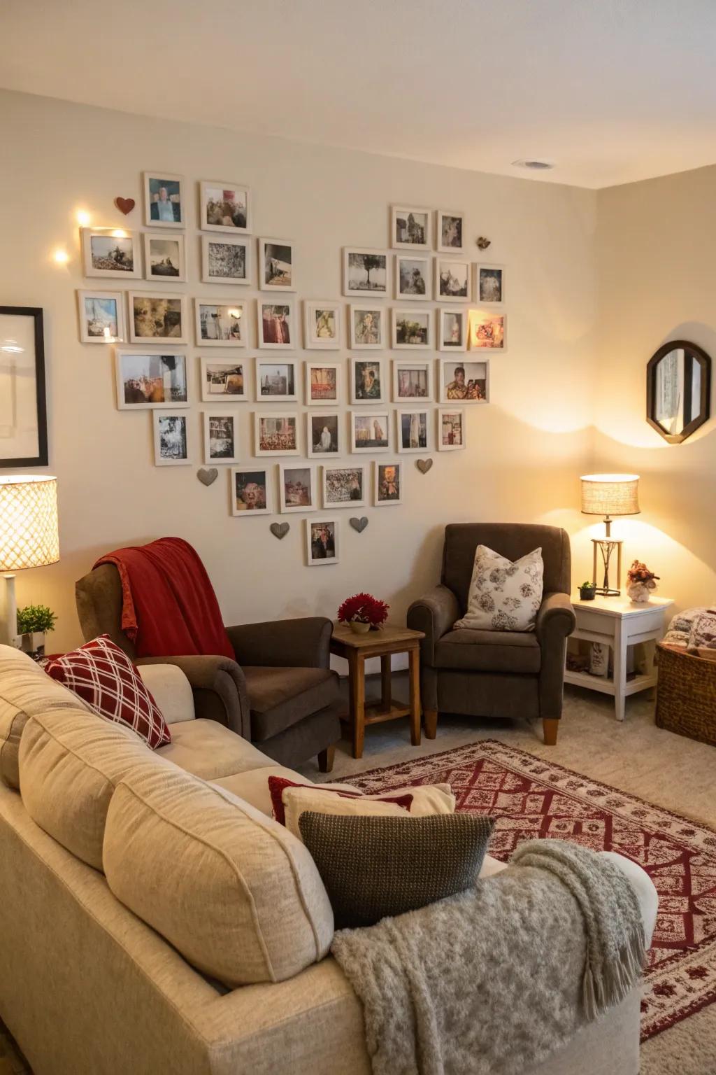 Collections of pictures personalize your home's design.