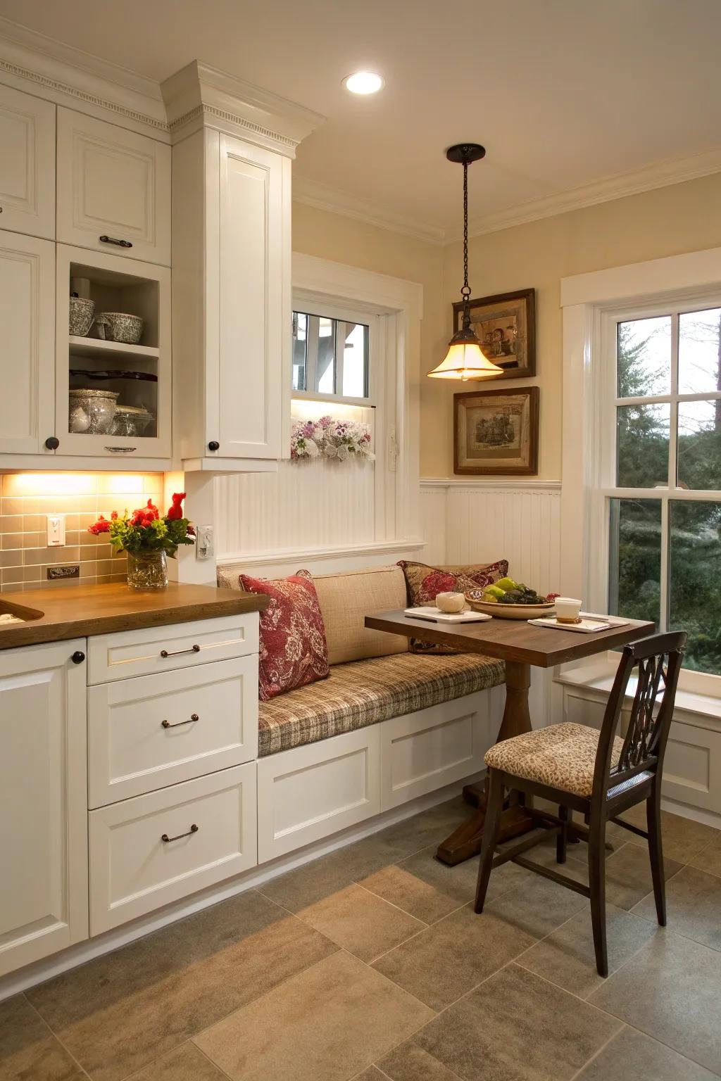 A cozy nook in the kitchen, perfect for relaxing.