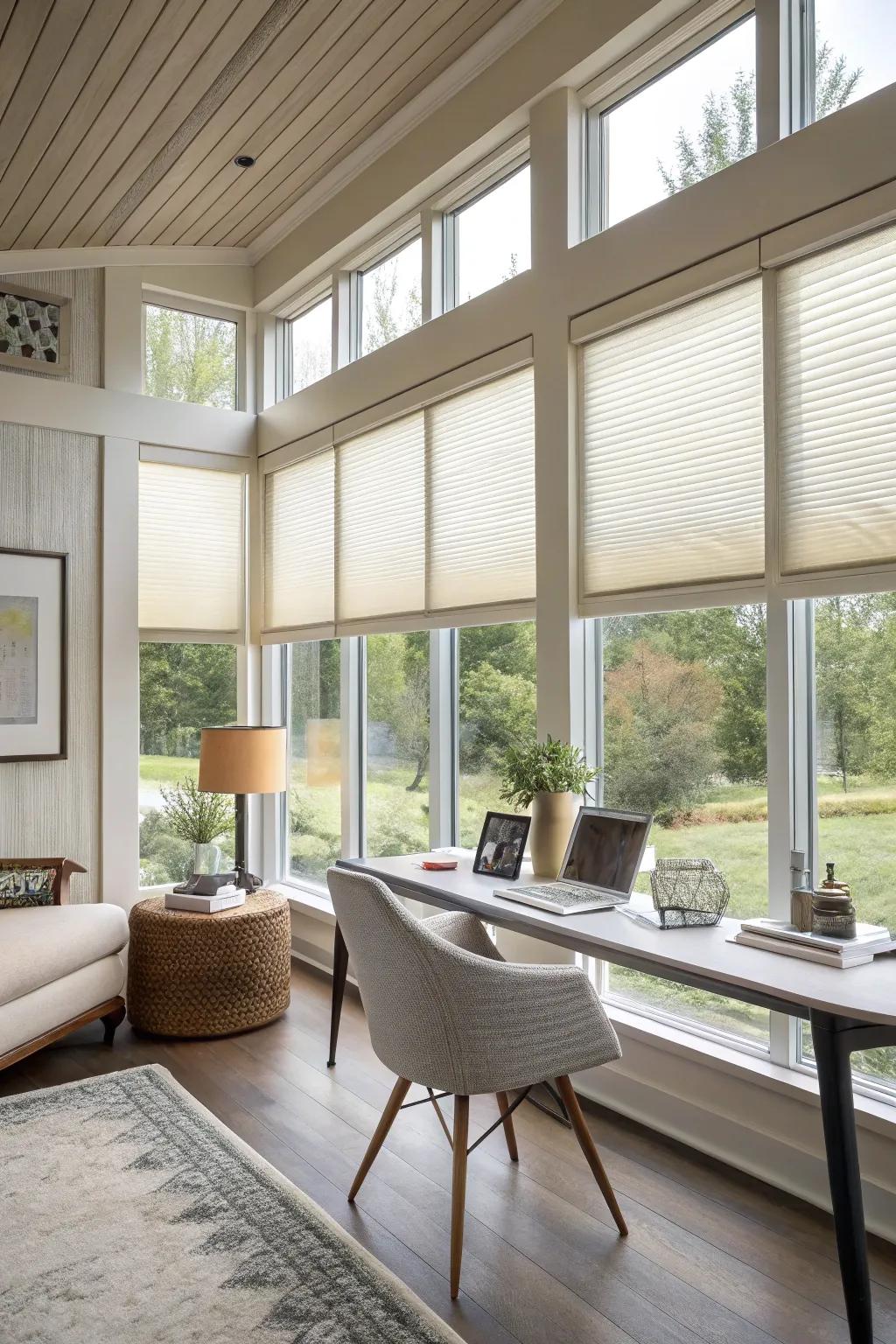 Cell coverings offer energy efficiency with a modern design.