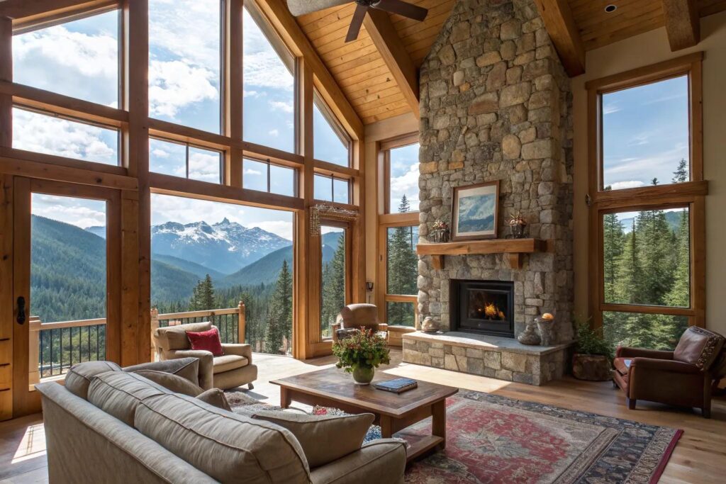 19+ Cozy Mountain Home Living Room Ideas