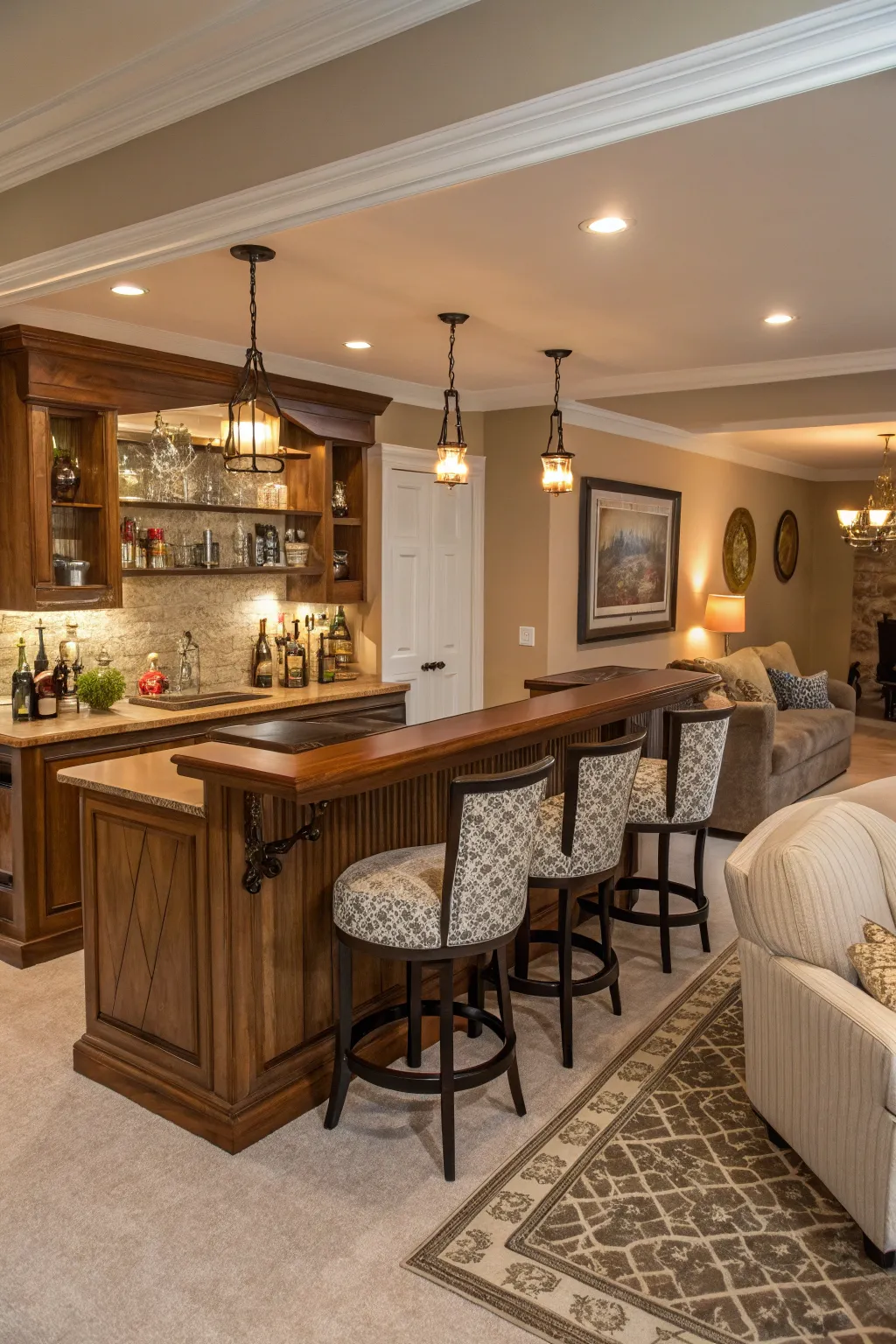 Modern Designs For A Custom Home Bar Light And Layer