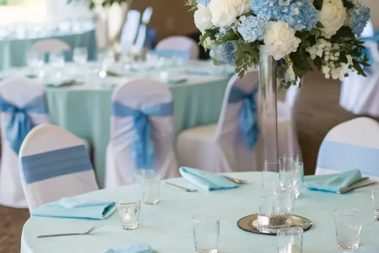 Elegant Baby Blue Wedding Decor & Details