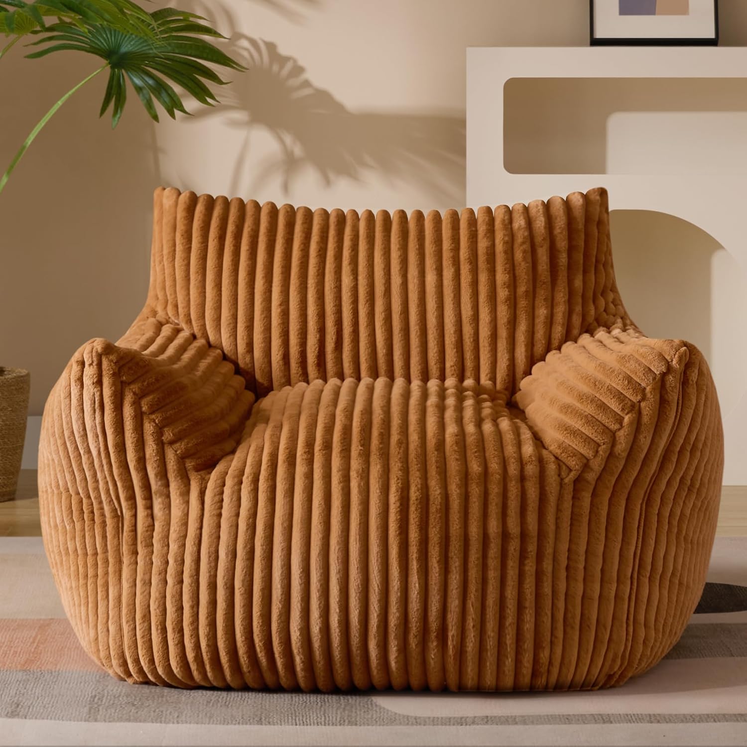 Gericco Giant Plush Bean Bag Chair Grey