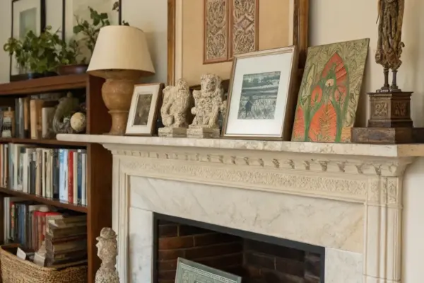 How to Decorate a Mantel Without a Fireplace