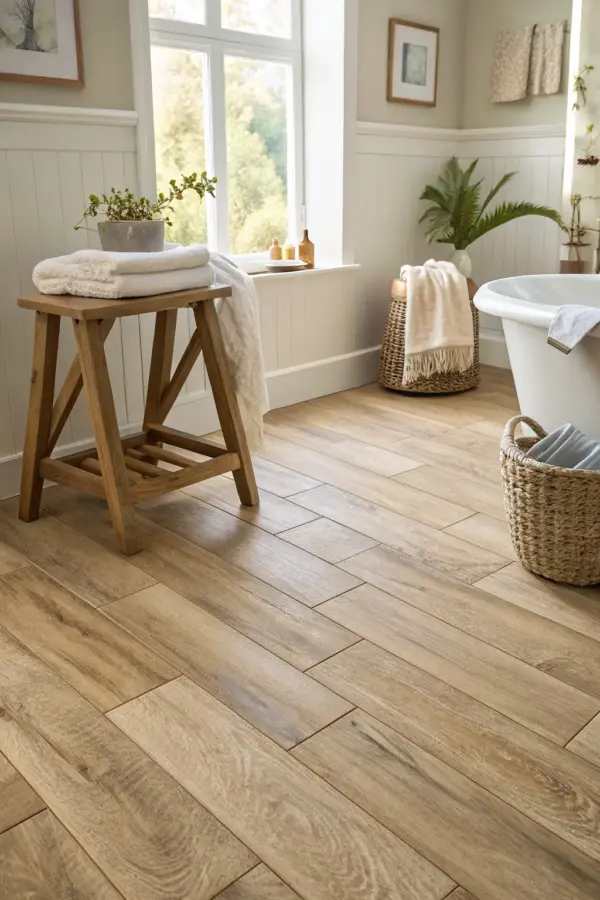 Stylish Bathroom Designs with Vinyl Plank Flooring