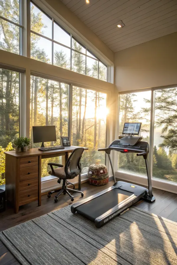 How to Design a Productive and Energizing Home Office Gym