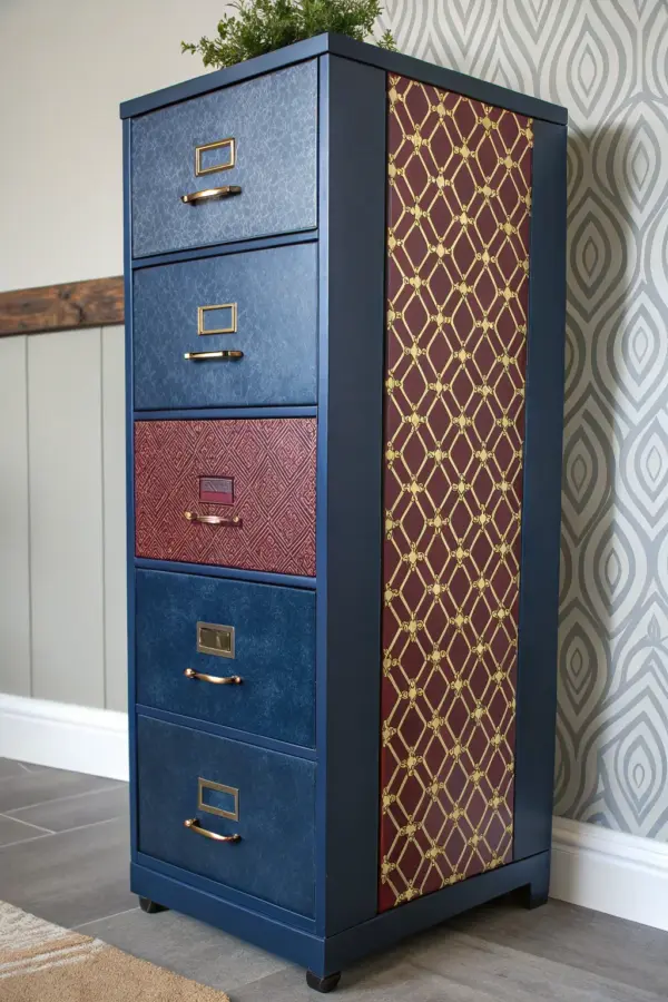 Tall Metal Filing Cabinet Makeover Inspiration