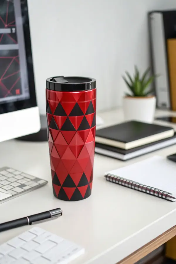 Modern Red and Black Tumbler Styles