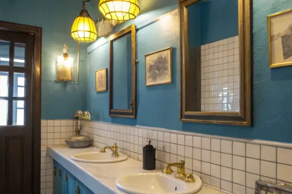 Bright Yellow and Blue Bathroom Inspirations