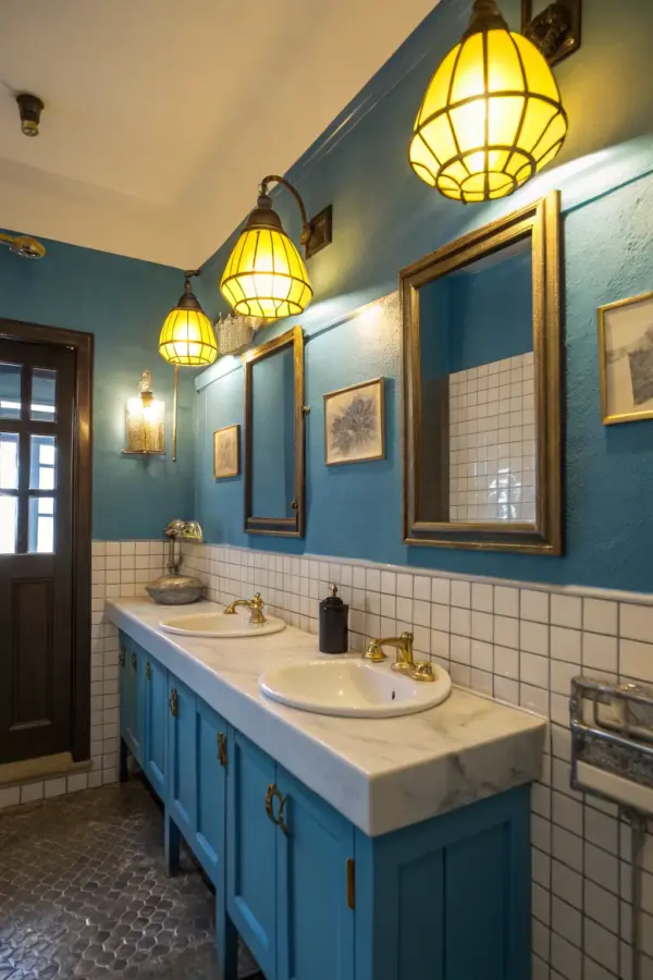 Bright Yellow and Blue Bathroom Inspirations