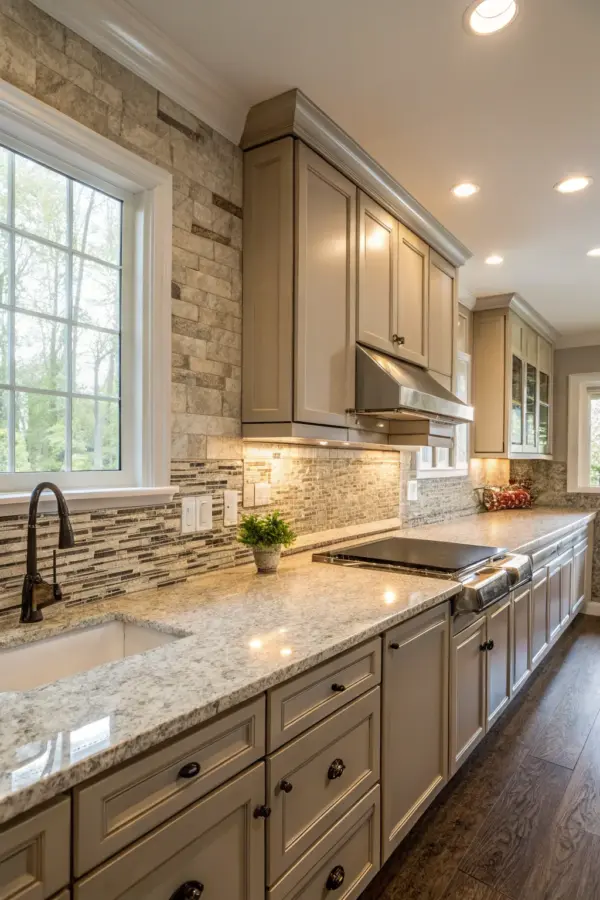 Perfect Granite Countertop and Backsplash Matches