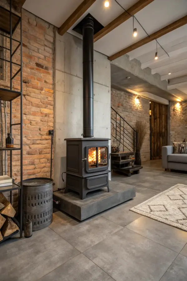 Creative Tile Ideas to Enhance Your Wood Stove Area