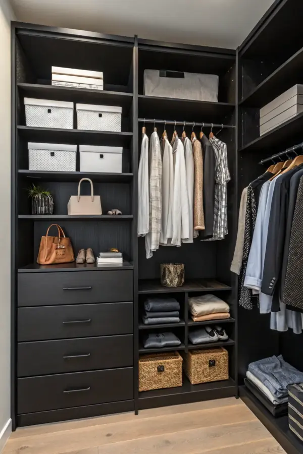 Modern Black Closet Designs for a Stylish Home