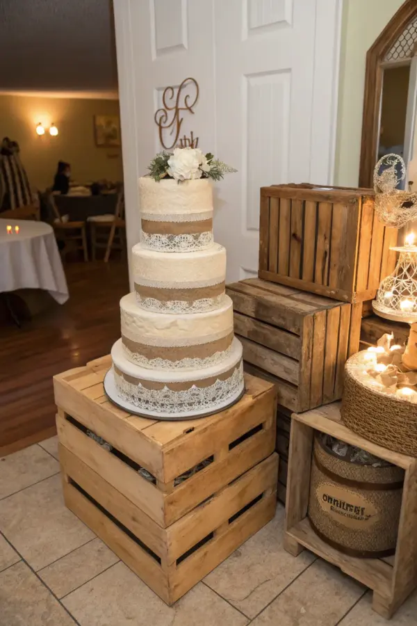 Beautiful Rustic Stands for Your Wedding Celebration