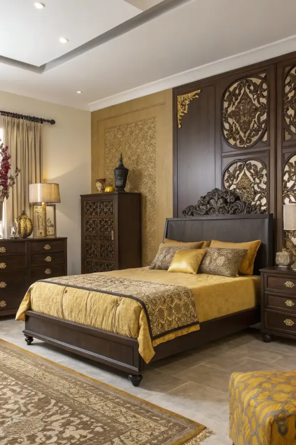 Modern Gold Bedroom Design Concepts