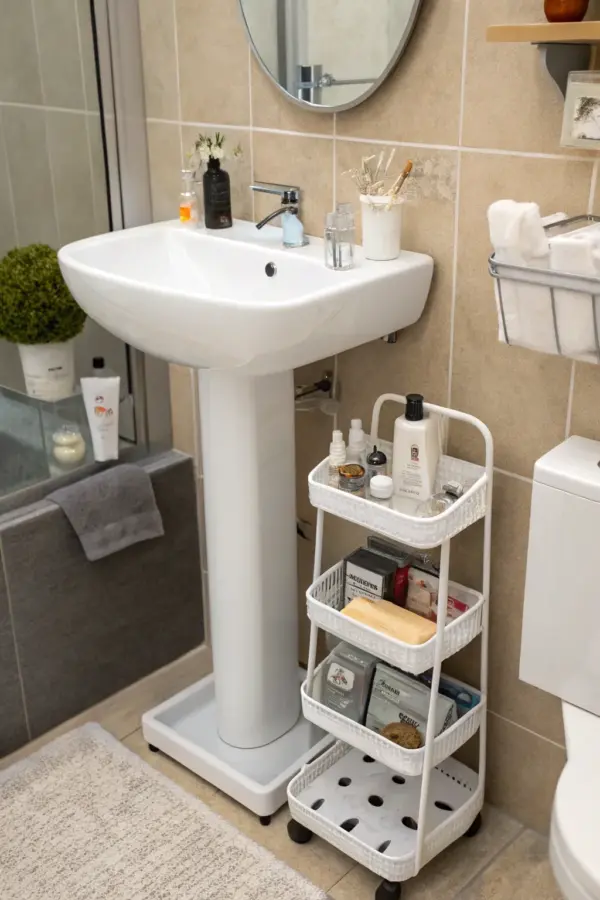 Top Pedestal Sink Storage Options to Maximize Space