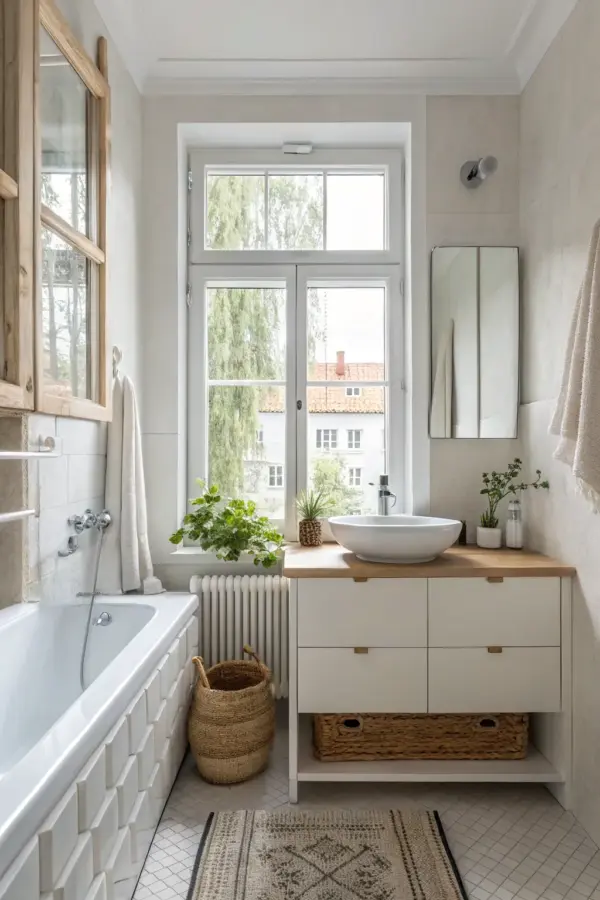 Minimalist Scandinavian Style Ideas for Tiny Bathrooms