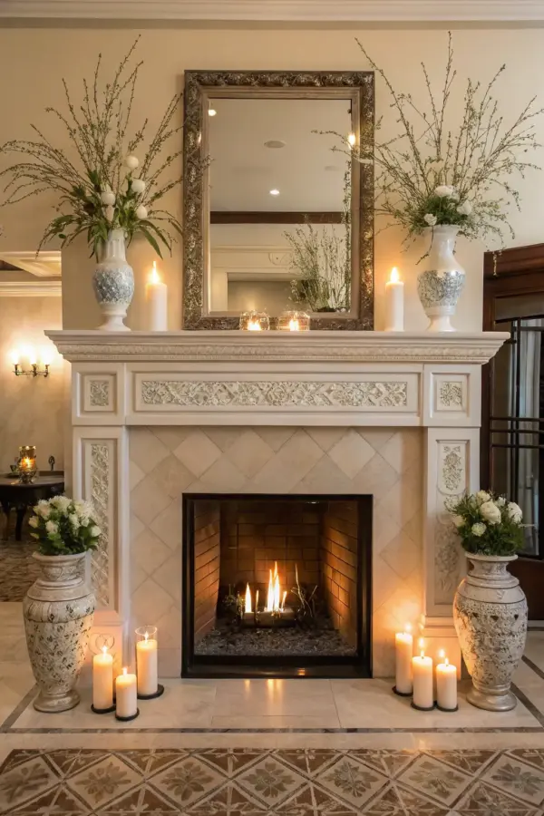 Chic Fireplace Mantel Concepts for Gas Units