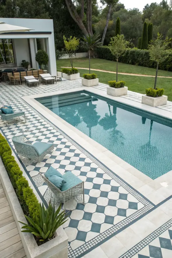 Creative Modern Tile Inspirations for Your Pool