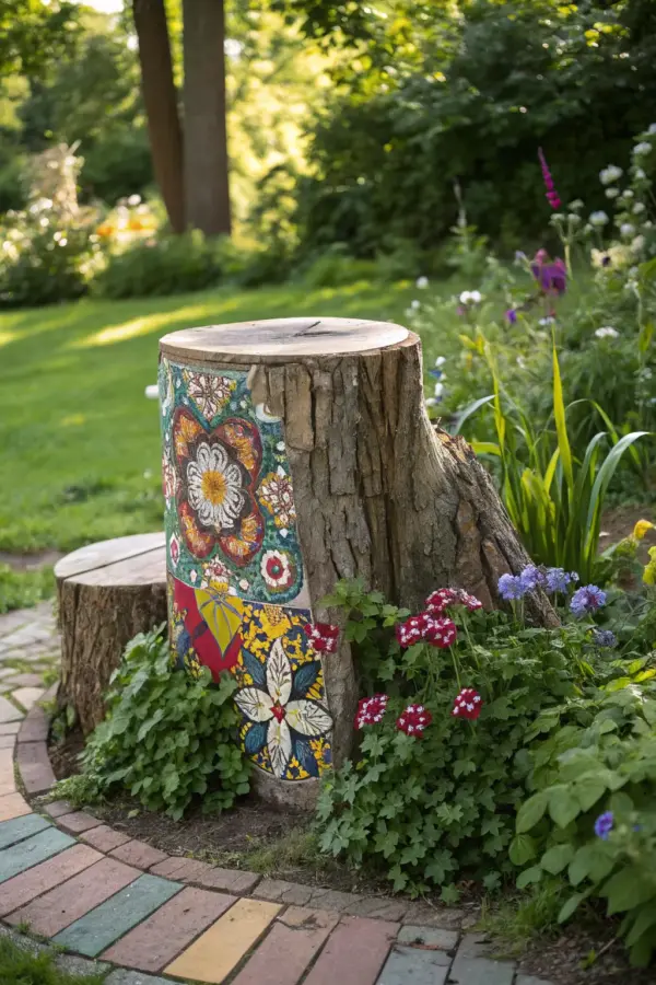 Inspiring Ways to Decorate Outdoor Tree Stumps