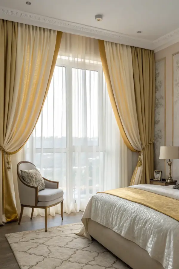 Stylish Cream and Gold Bedroom Designs